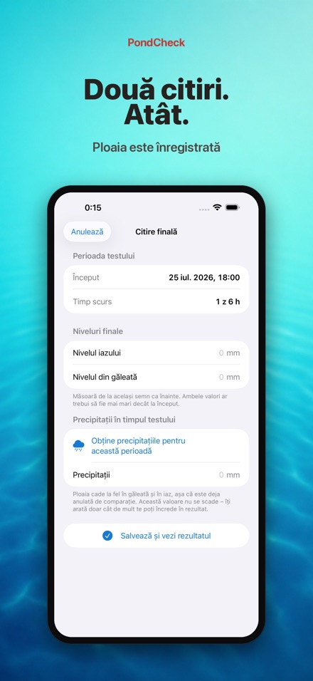 PondCheck test scurgeri iaz 5