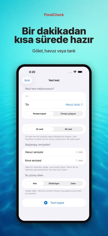 PondCheck havuz kaçak testi 6