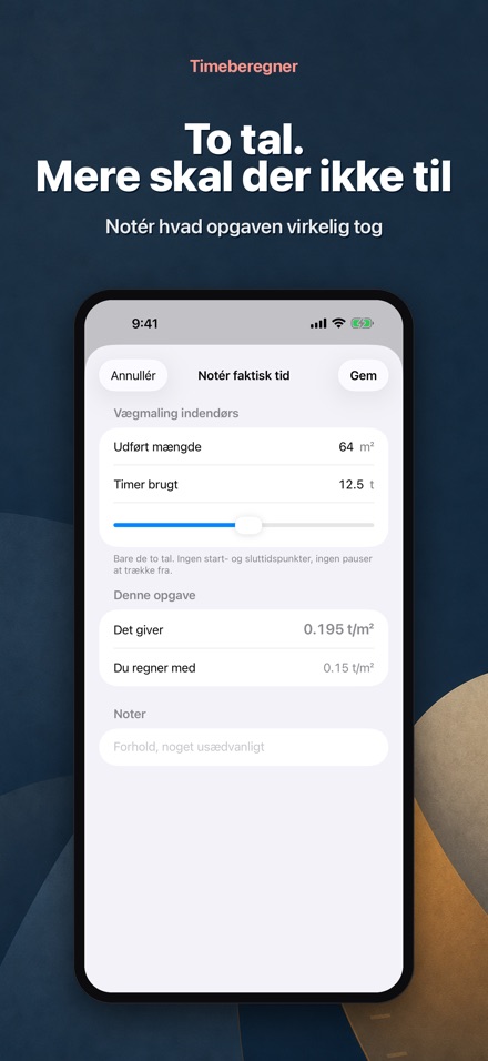 Timeberegner – arbejdstid 9