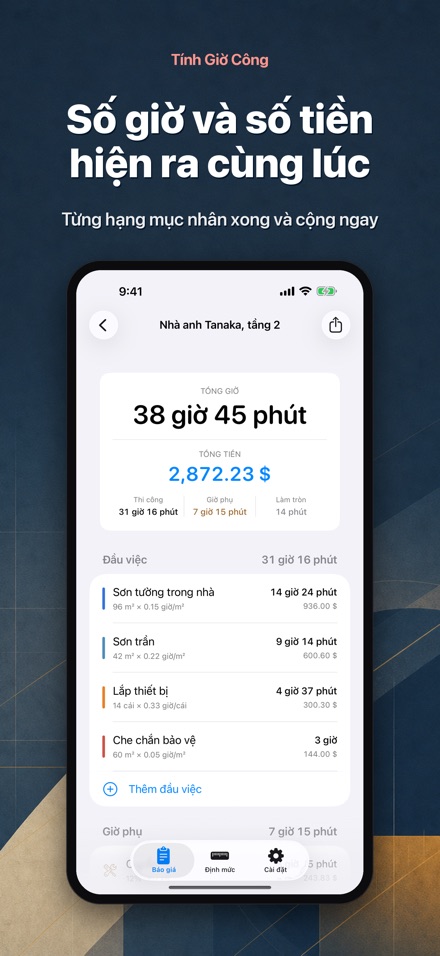 Tính Giờ Công - Báo Giá Thợ