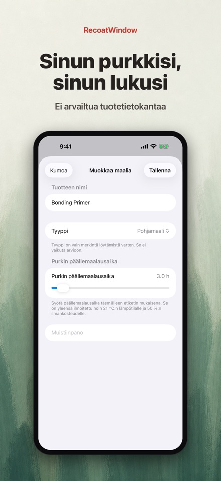 RecoatWindow: toinen kerta 8