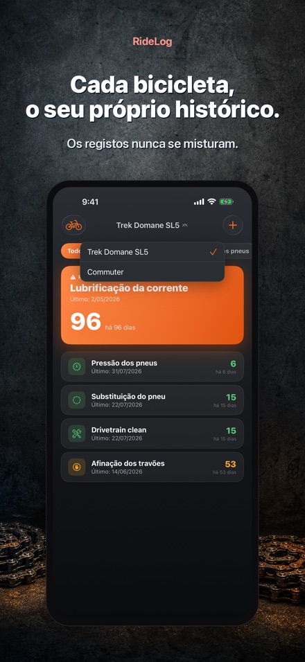 RideLog: Registo de Manutencao 7