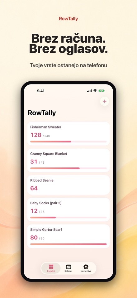 RowTally: Štetje Vrst Pletenja 10