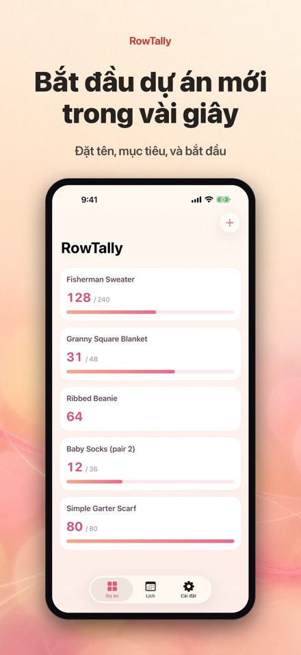 RowTally: Đếm Hàng Đan Len 9
