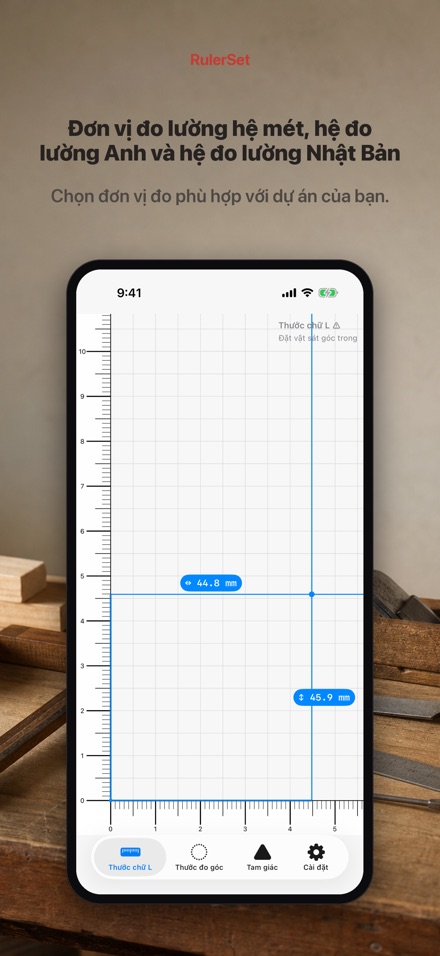 RulerSet: Thước chữ L 10