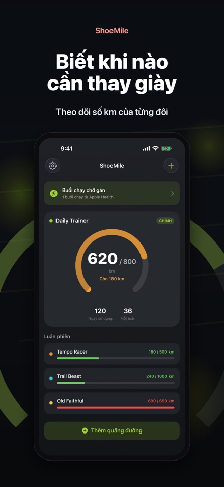 ShoeMile: Quãng đường giày