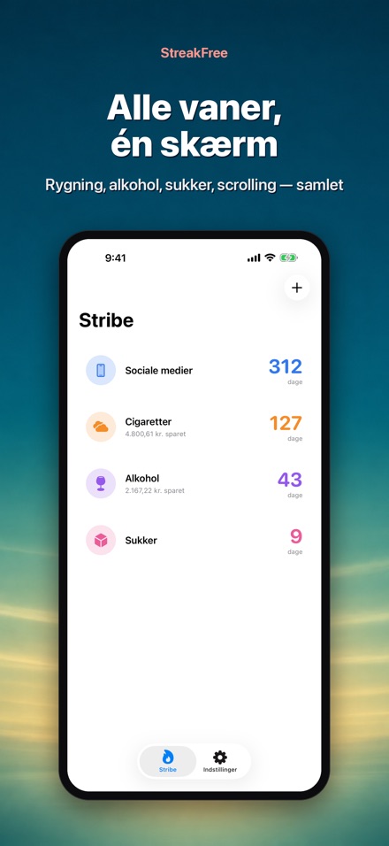 StreakFree: Dage siden 2
