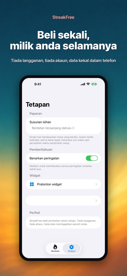 StreakFree: Hari Sejak 10
