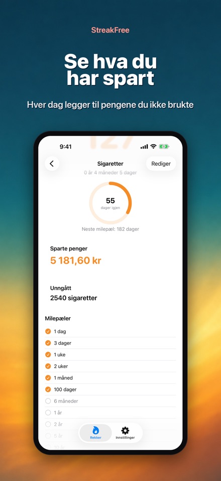 StreakFree: Dager siden 3