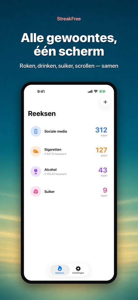 StreakFree: Dagen sinds 2