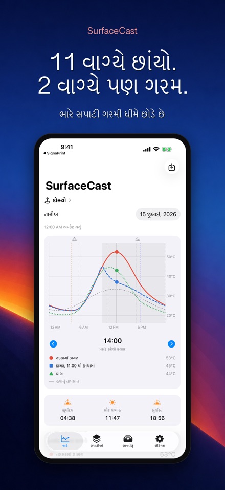 SurfaceCast: સપાટી તાપમાન 5