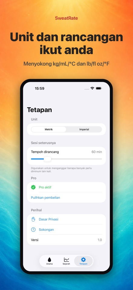 SweatRate Ukur Kadar Peluh 9