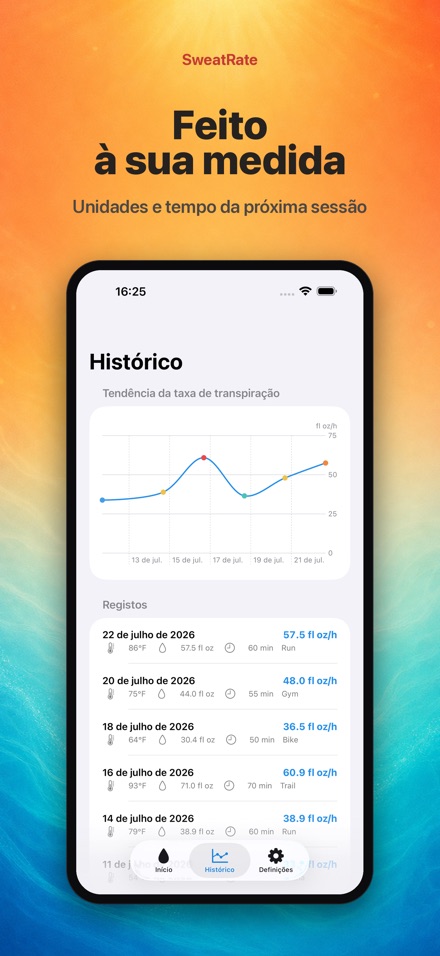 SweatRate: Taxa de Suor 8