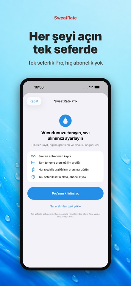 SweatRate: Terleme Oranı 7