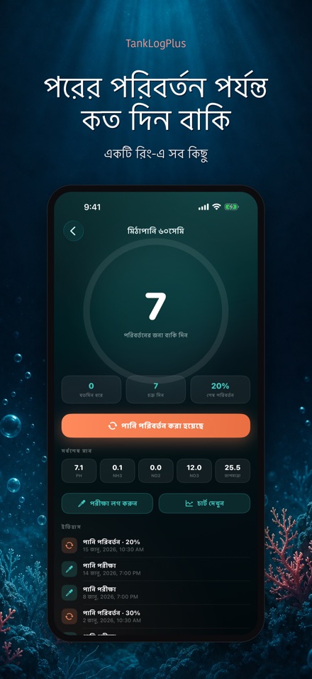 TankLogPlus: অ্যাকুরিয়াম লগ