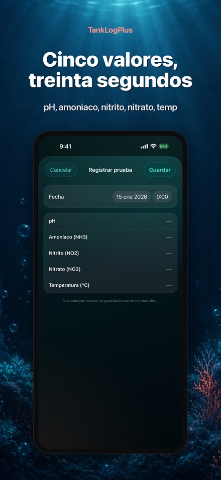 TankLogPlus: Registro acuario 4