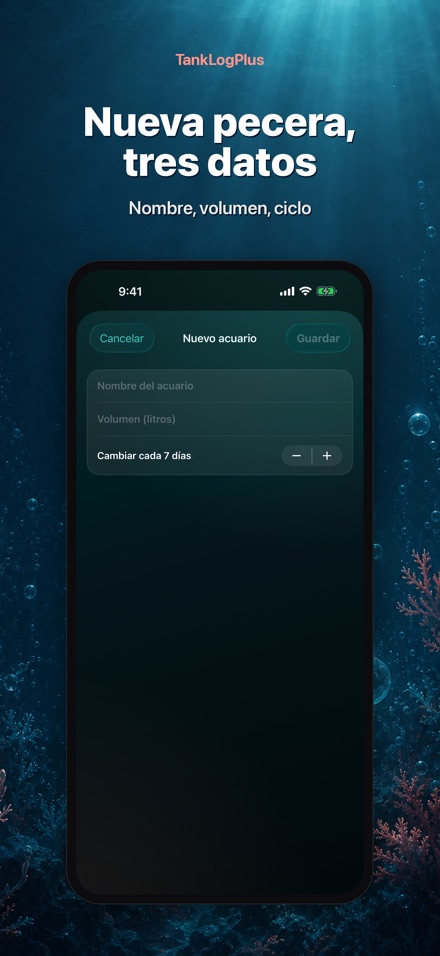 TankLogPlus: Registro acuario 9