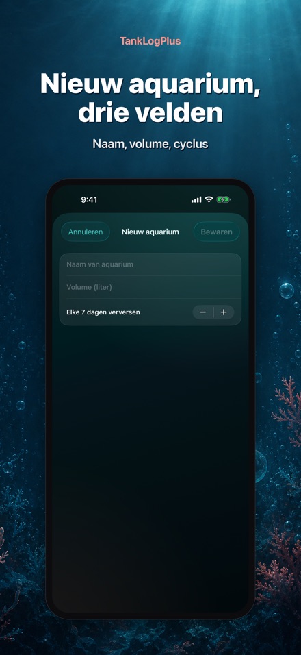 TankLogPlus: Aquarium logboek 9