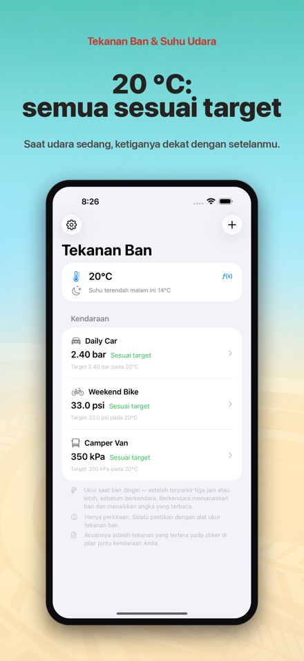 Tekanan Ban & Suhu Udara 5