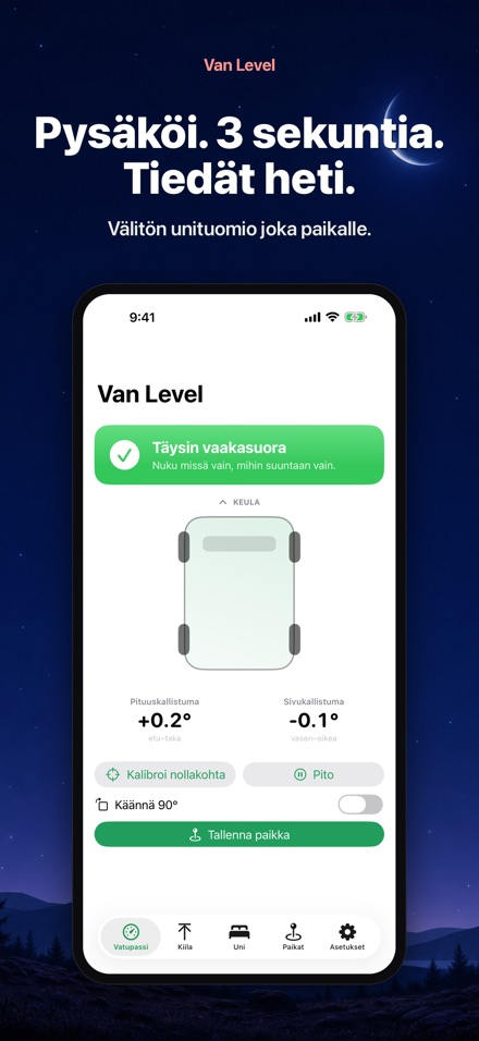 Van Level: Nuku vaakatasossa