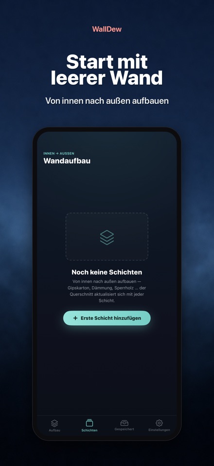 WallDew: Tauwasser Wandaufbau 9