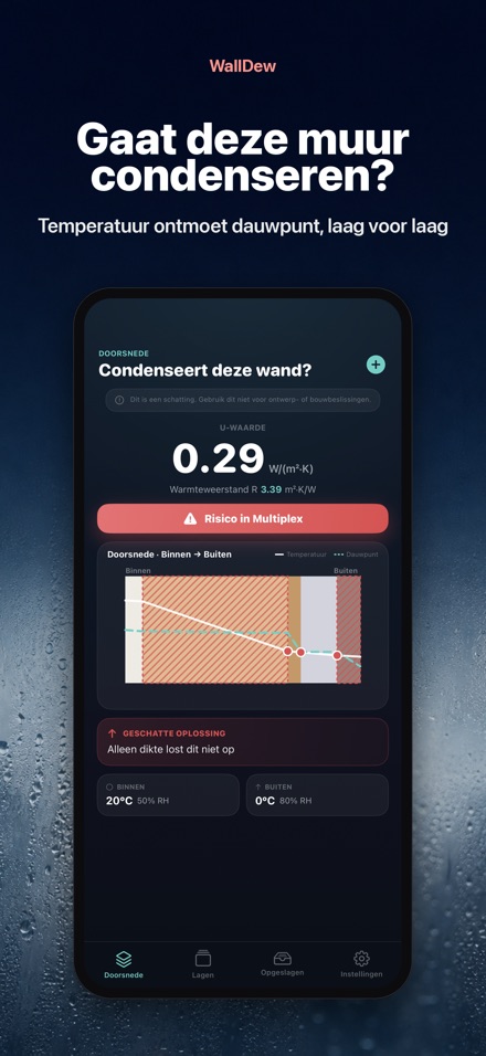 WallDew: condensatie in wand