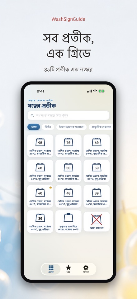 WashSignGuide: ধোয়ার প্রতীক