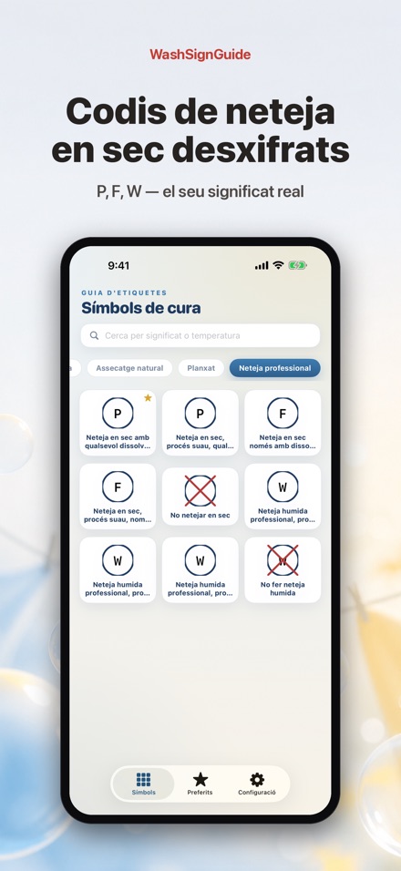 WashSignGuide: Símbols rentat 9