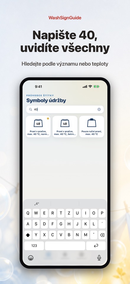 WashSignGuide: Symboly praní 3