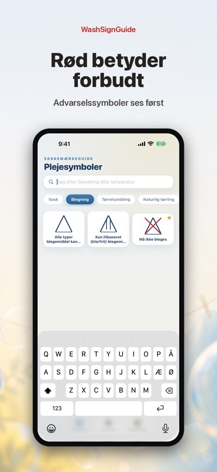 WashSignGuide: Vaskesymboler 4