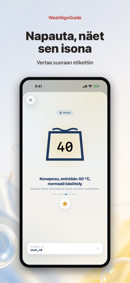 WashSignGuide: Pesumerkit 2