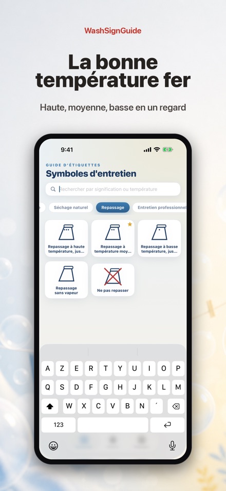 WashSignGuide: Symb. lessive 6