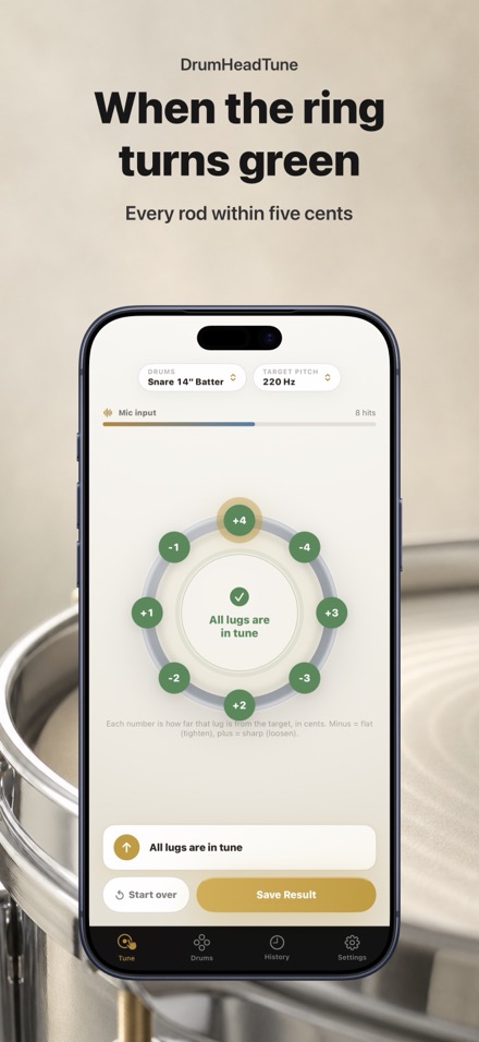 Samba Drum Tuner: Tune by Lug 2