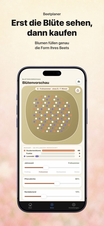 FlowerBedPlan: Pflanzenzahl 1