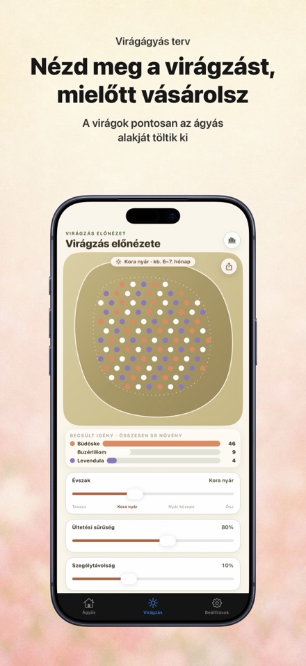 FlowerBedPlan: palánták száma 1