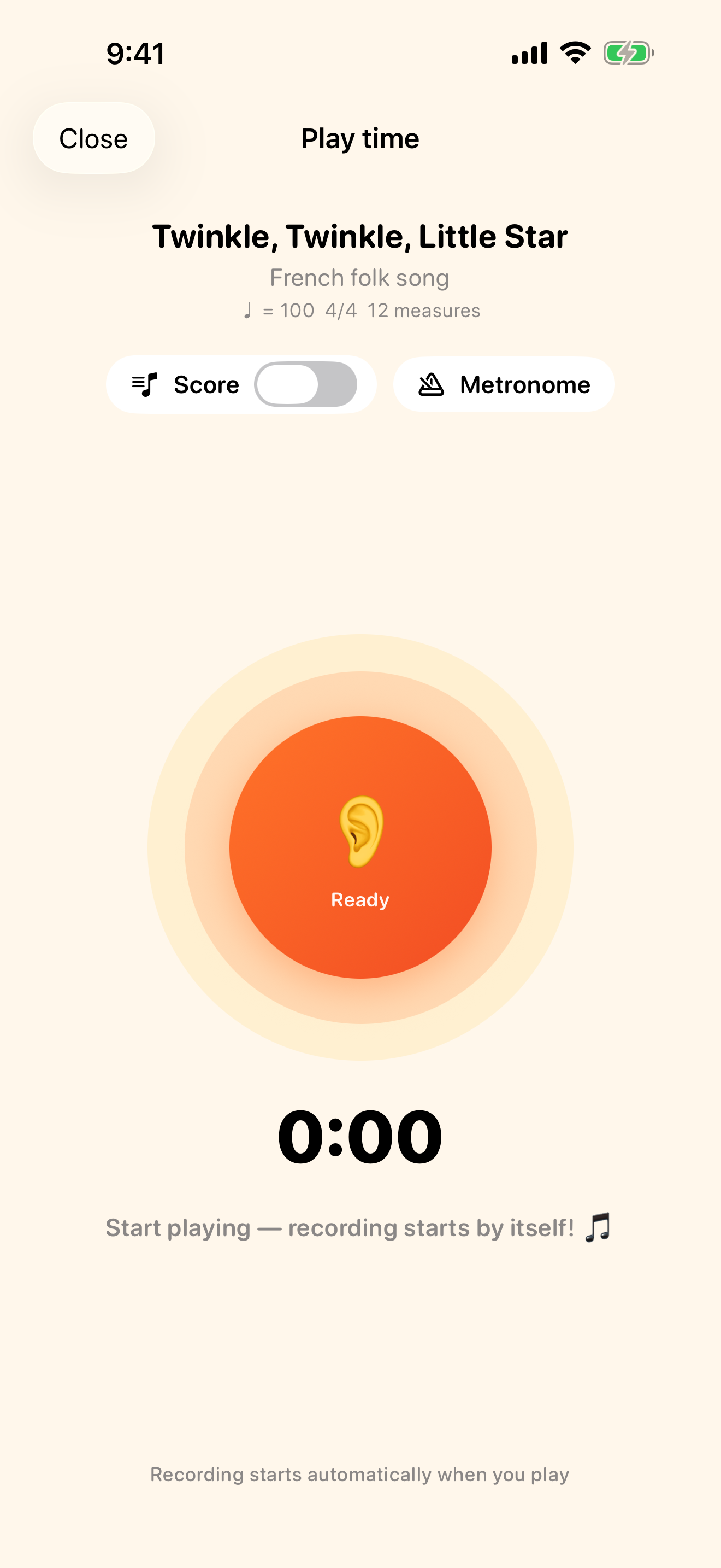 The app is listening