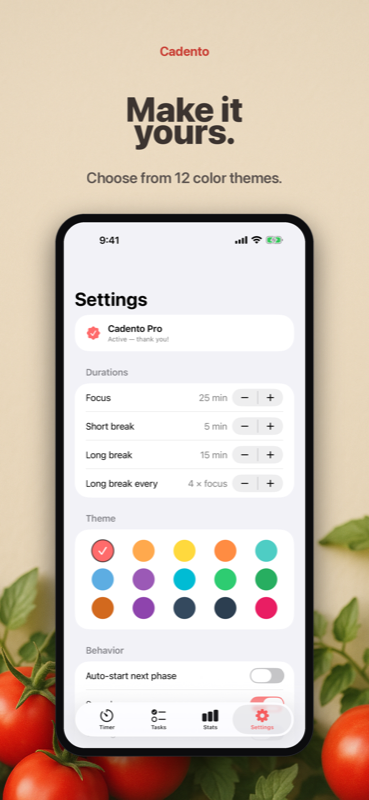 Make it yours with themes