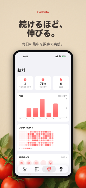 積み重なる集中を可視化