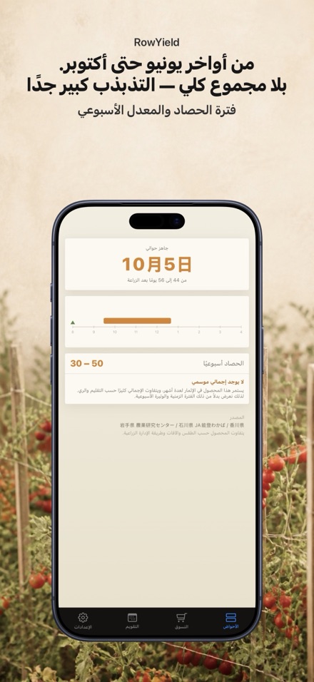 RowYield: تخطيط الأحواض 7