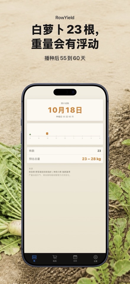 RowYield：畦田施肥计算 6