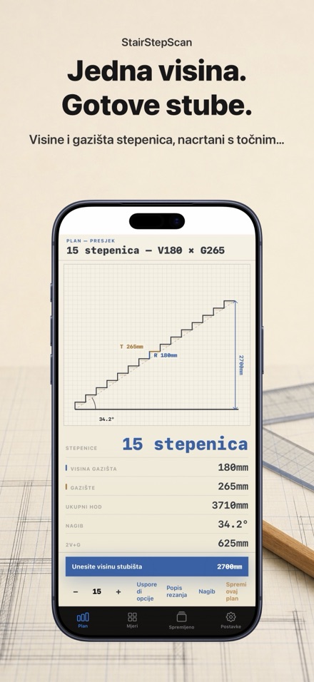Kalkulator stepenica i rezanja 1